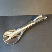 Modernist salad tongs gulden – polished stainless steel – 1970s