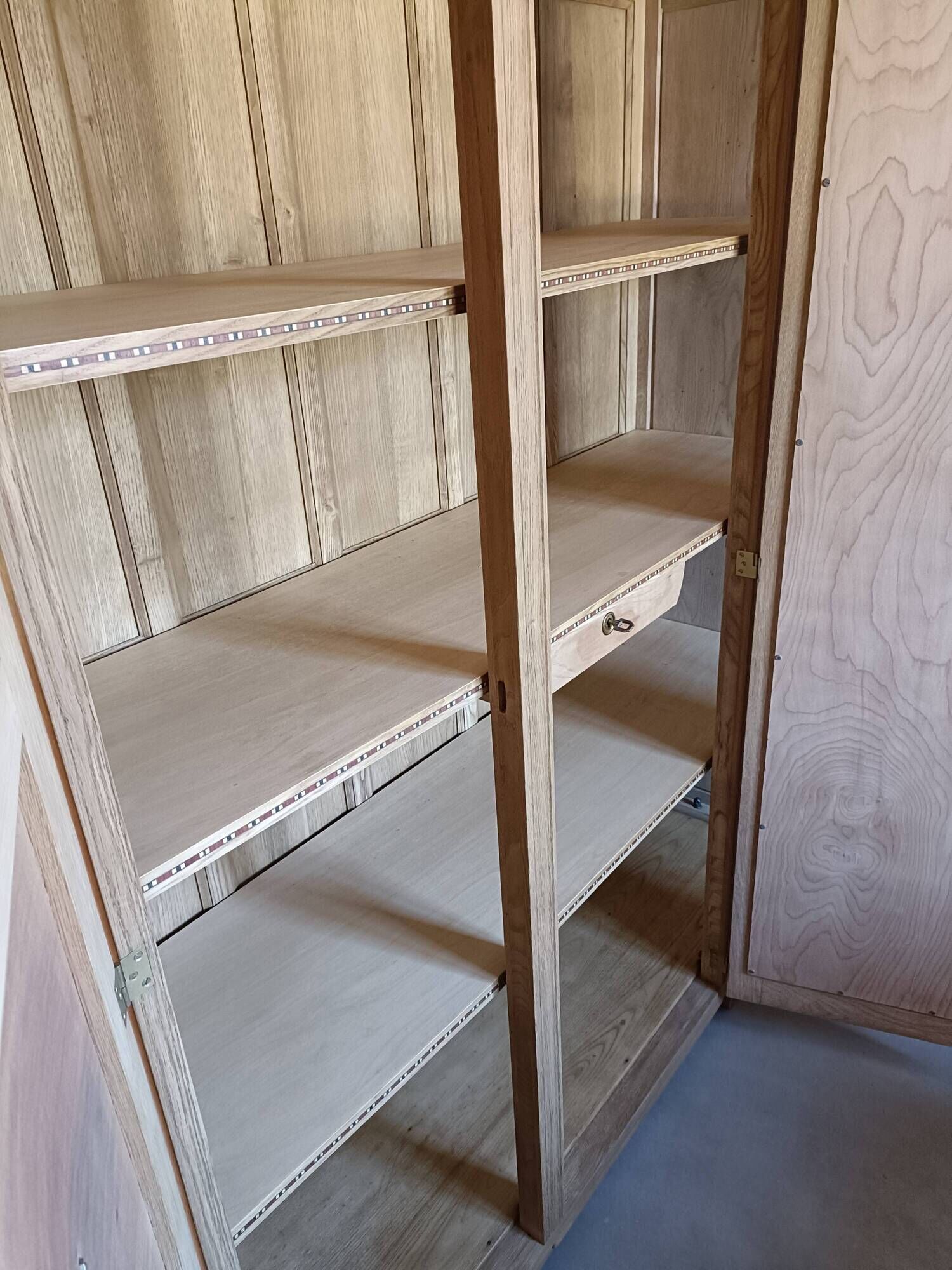 Renovated Art Deco oak wardrobe
