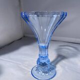 Pair of Jamestown blue Virginia candlesticks or vases by Fostori