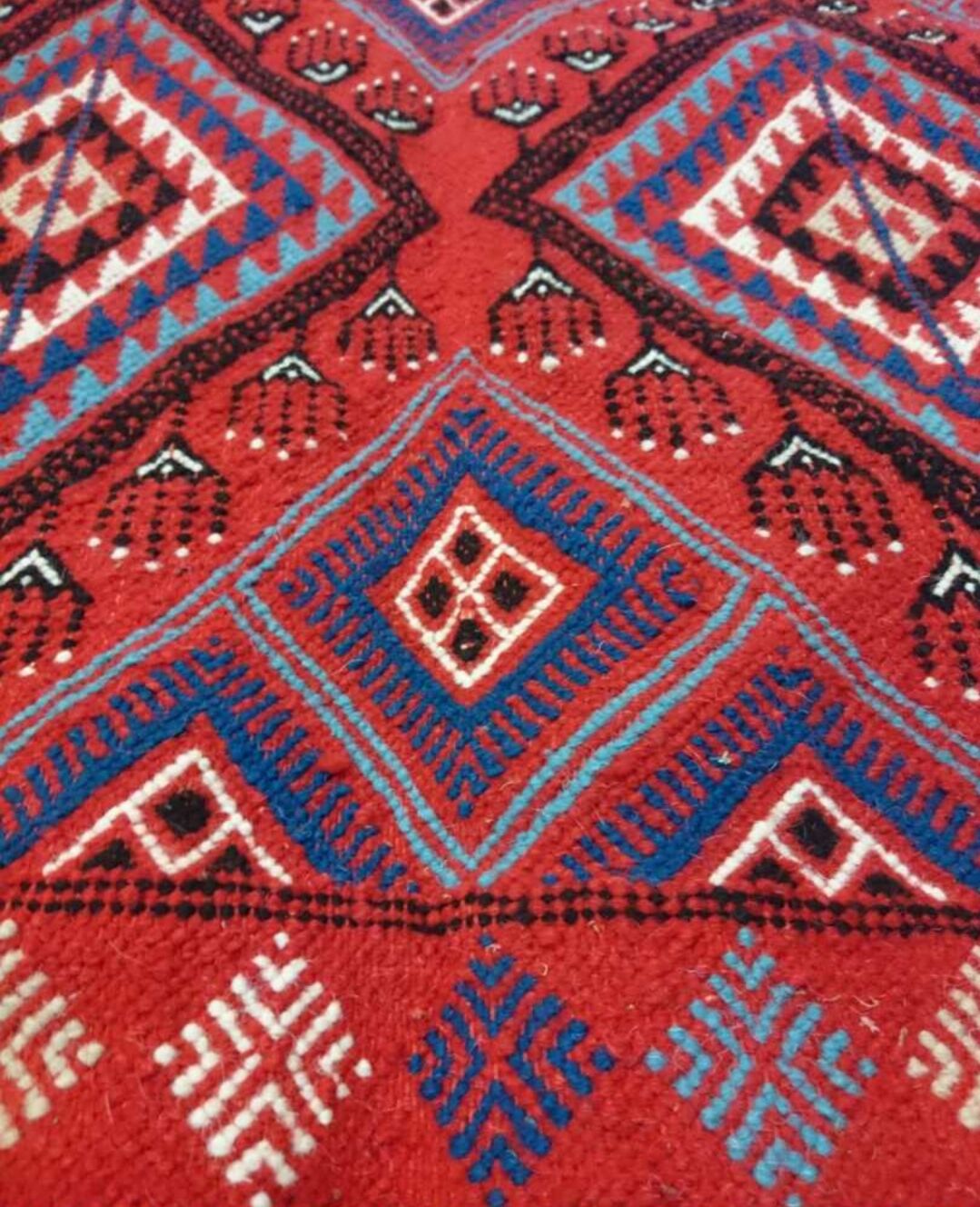 Red Berber kilim rug 140x185cm
