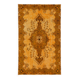 Overdyed Wool Vintage Handmade Carved Rug 168 cm x 282 cm