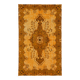 Overdyed Wool Vintage Handmade Carved Rug 168 cm x 282 cm