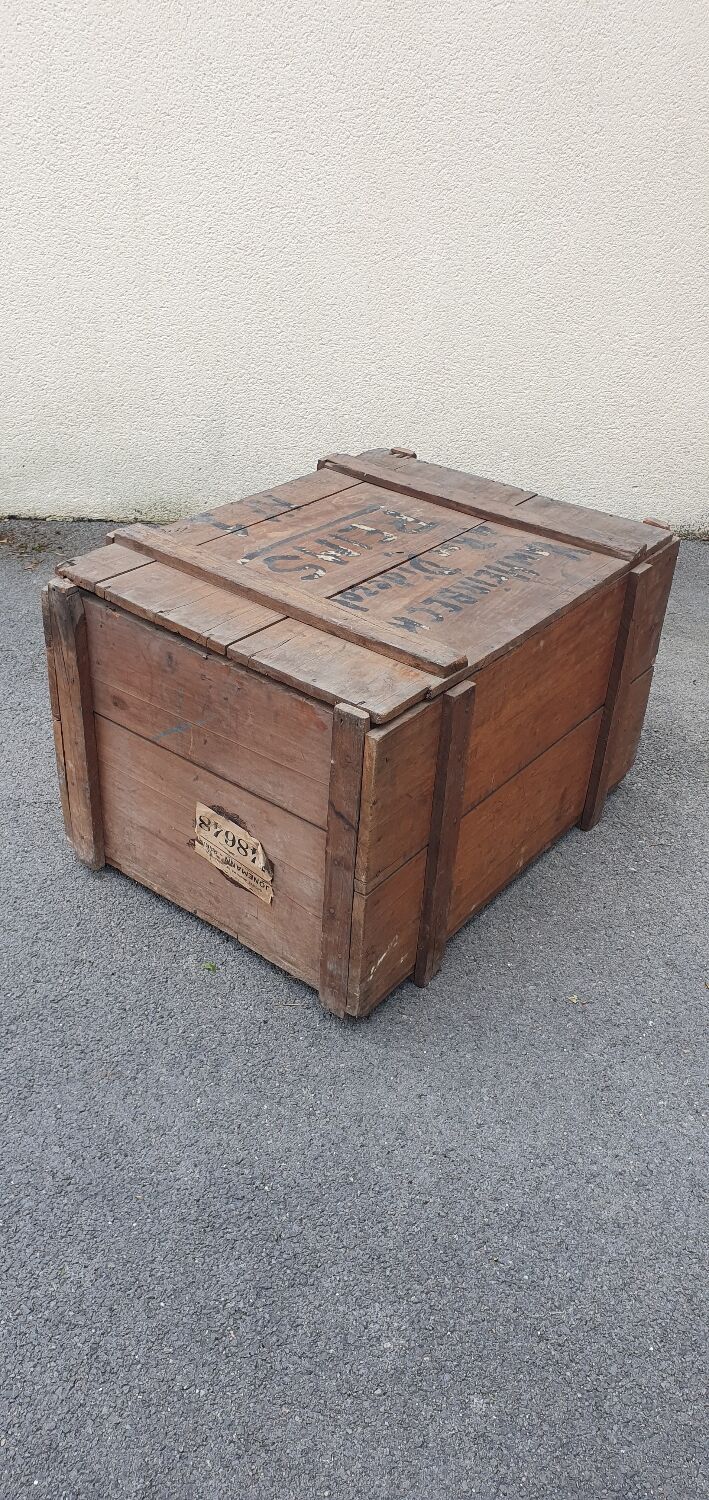 Large wooden transport crate