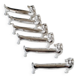 Set of 6 cat knife holders