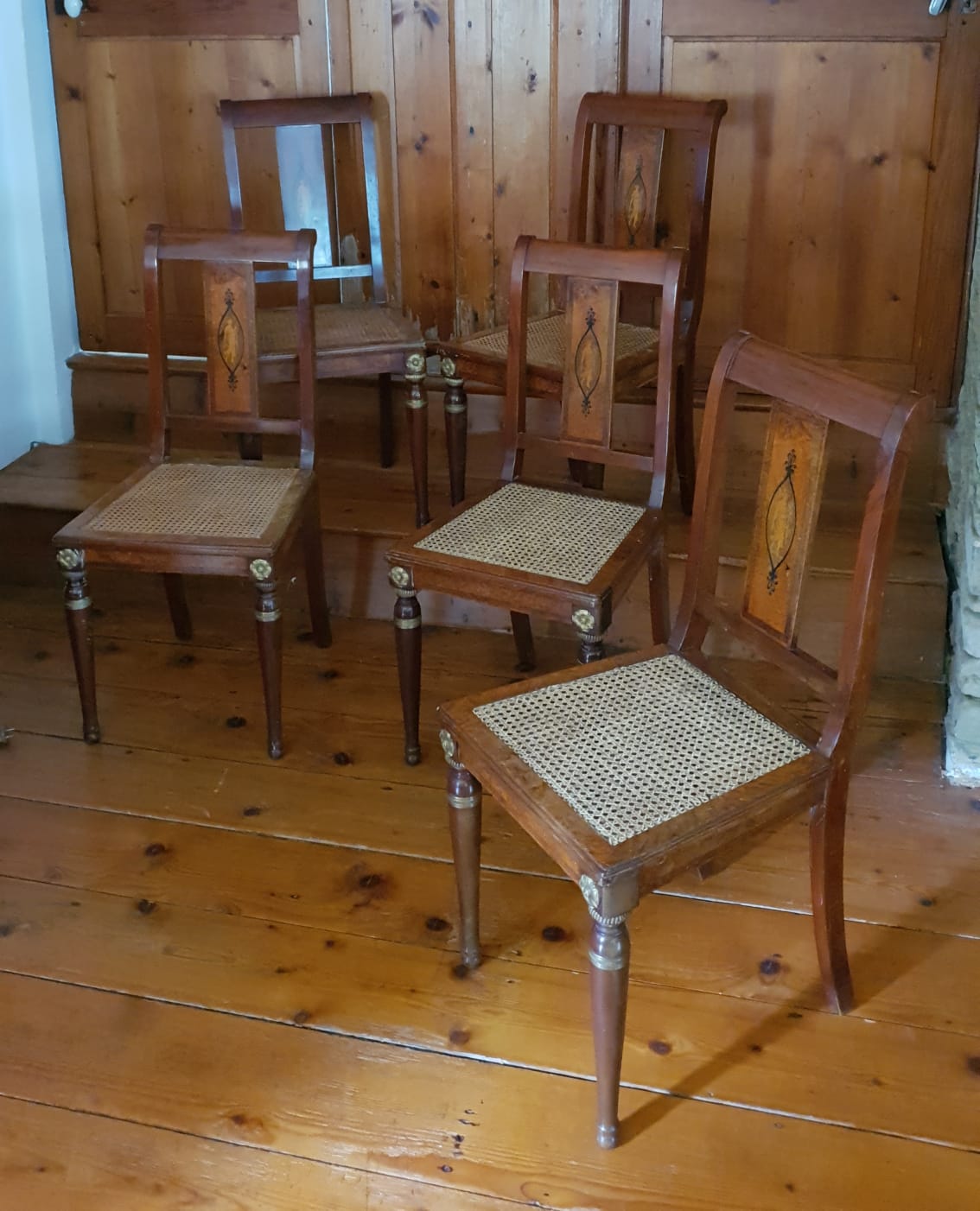 Set of 5 chairs canned