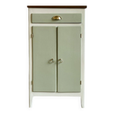 Small vintage Parisian jam buffet in sage green – retro charm