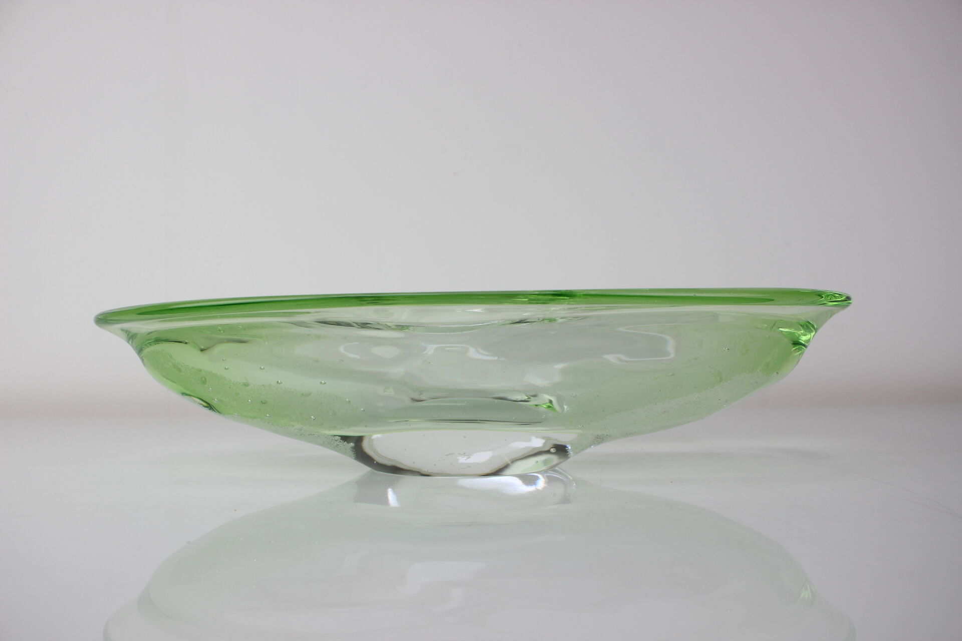 Mid-Century Art Glass Bowl by Zelezno Borske Sklo, 1960's