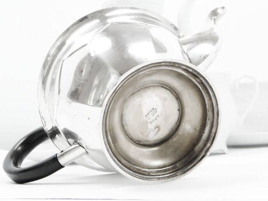 Plated brass coffee pot from Christofle, France, 1930s