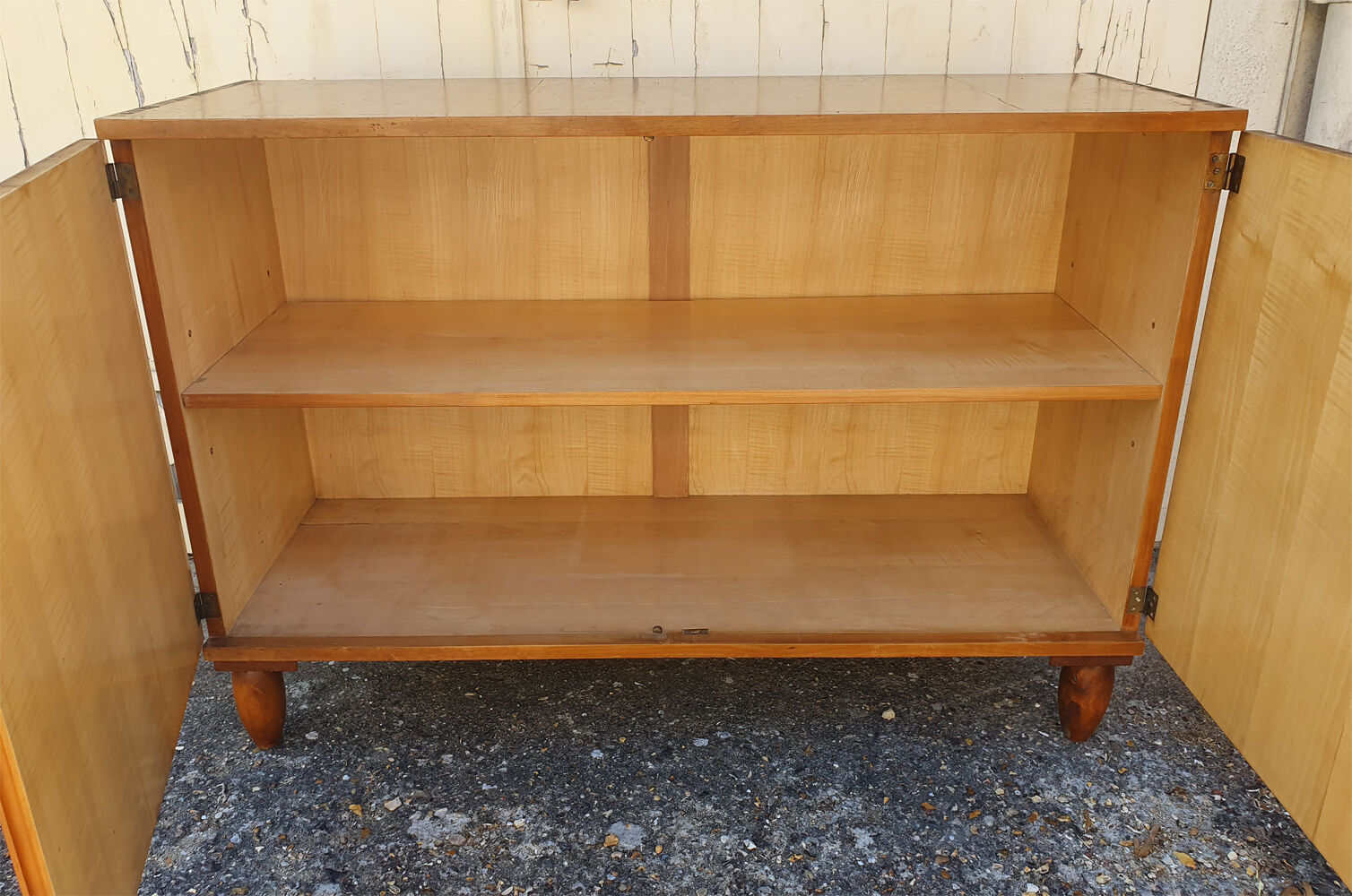 Buffet, blond beech wood, vintage, 50