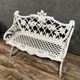 Garden bench Louis XV Baroque style in lacquered cast iron circa 1950