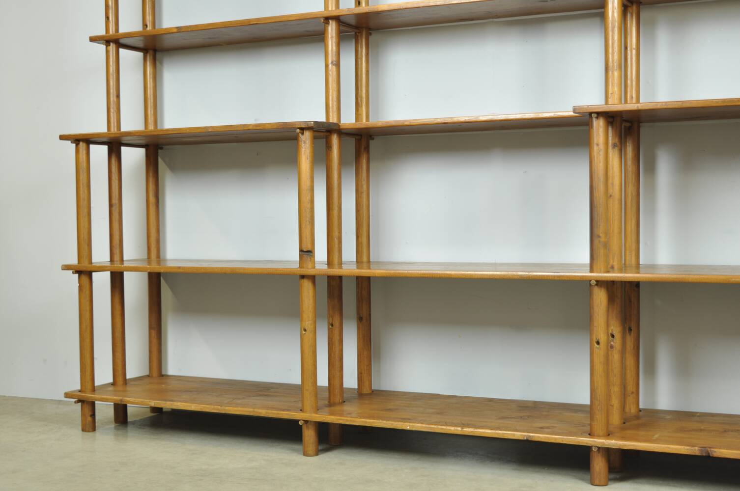 Handmade wooden bookshelf, 1960s