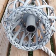 Suspension corde + boule osier