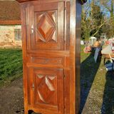 Armoire 2 portes , 1 tiroir chéne 19 éme