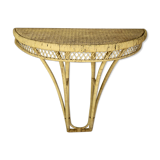 Vintage Rattan Wall Console
