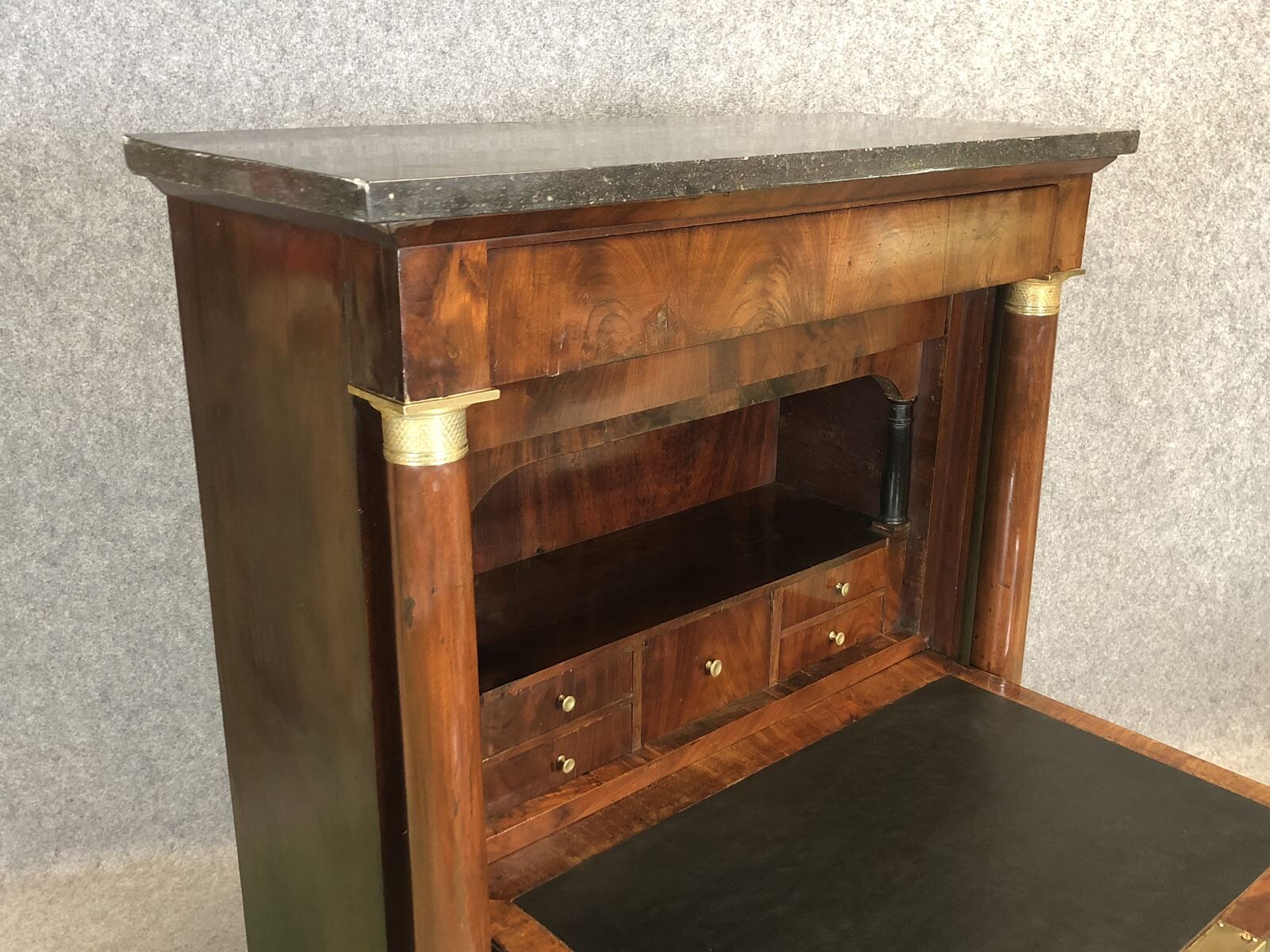 Mahogany empire writing desk 19th century