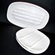 Asparagus set: 2 plates + asparagus dish in antique earthenware