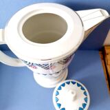 Limoges porcelain teapot with geometric décor