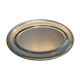Round plate in silver metal