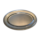 Round plate in silver metal