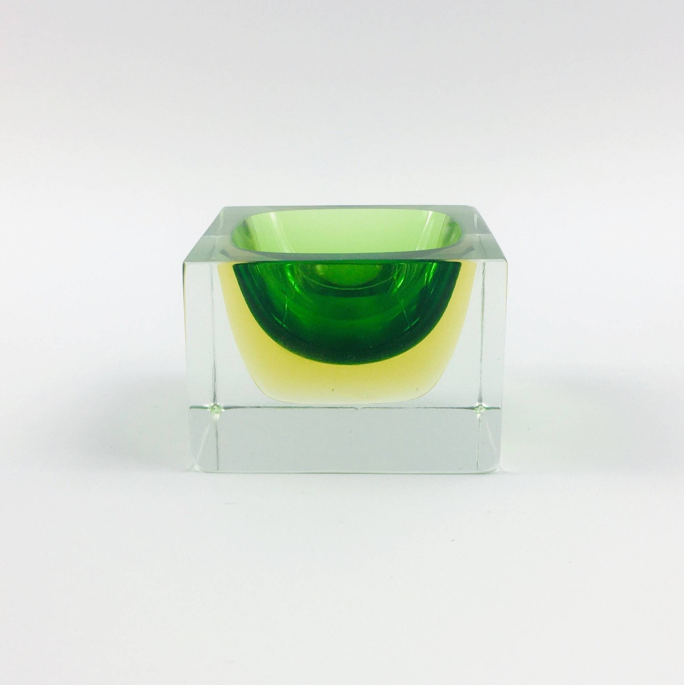 Sommerso Murano Glass Catch-All or Ashtray by Flavio Poli for Seguso Vetri D'Arte, Italy, 1970s