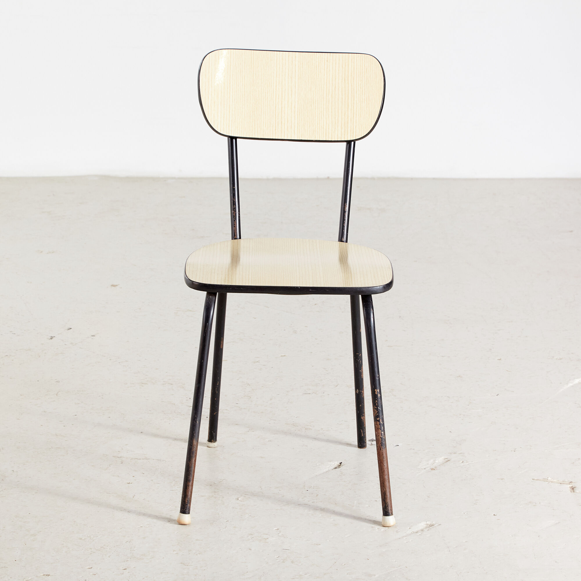 School chair on metal frame