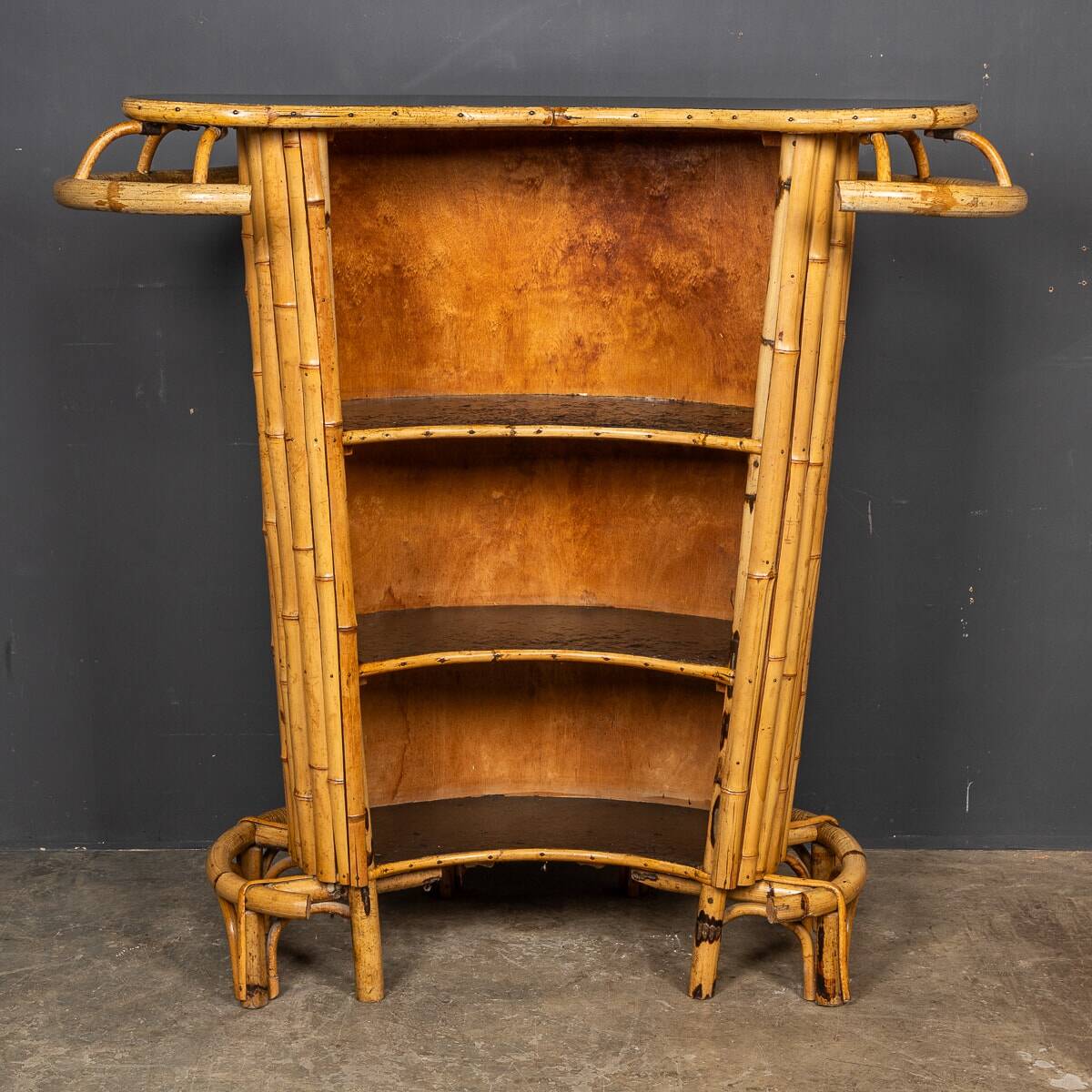20thc italian standing bamboo tiki bar c.1960