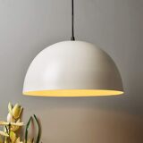metallic white pendant hanging light, hanging lamp 14"