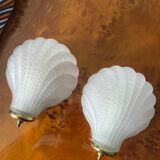 Pair of vintage shell sconces