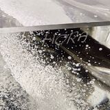 Transparent and Grey Sommerso Murano Glass Vase by Hora P