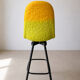 Lot de 4 tabourets de bar design sculptural – coques texturées bicolor