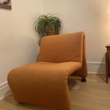 60s armchair in the style of Etienne Fermigier, orange