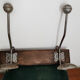 Coat rack in wood and iron 2 heads, vintage, 50s/60s, cloakroom, hook
