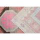 Vintage Turkish Hand-Knotted Wool Cotton Pink Runner Rug 99x345
