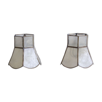 Lot of 2 lampshade in mother-of-pearl