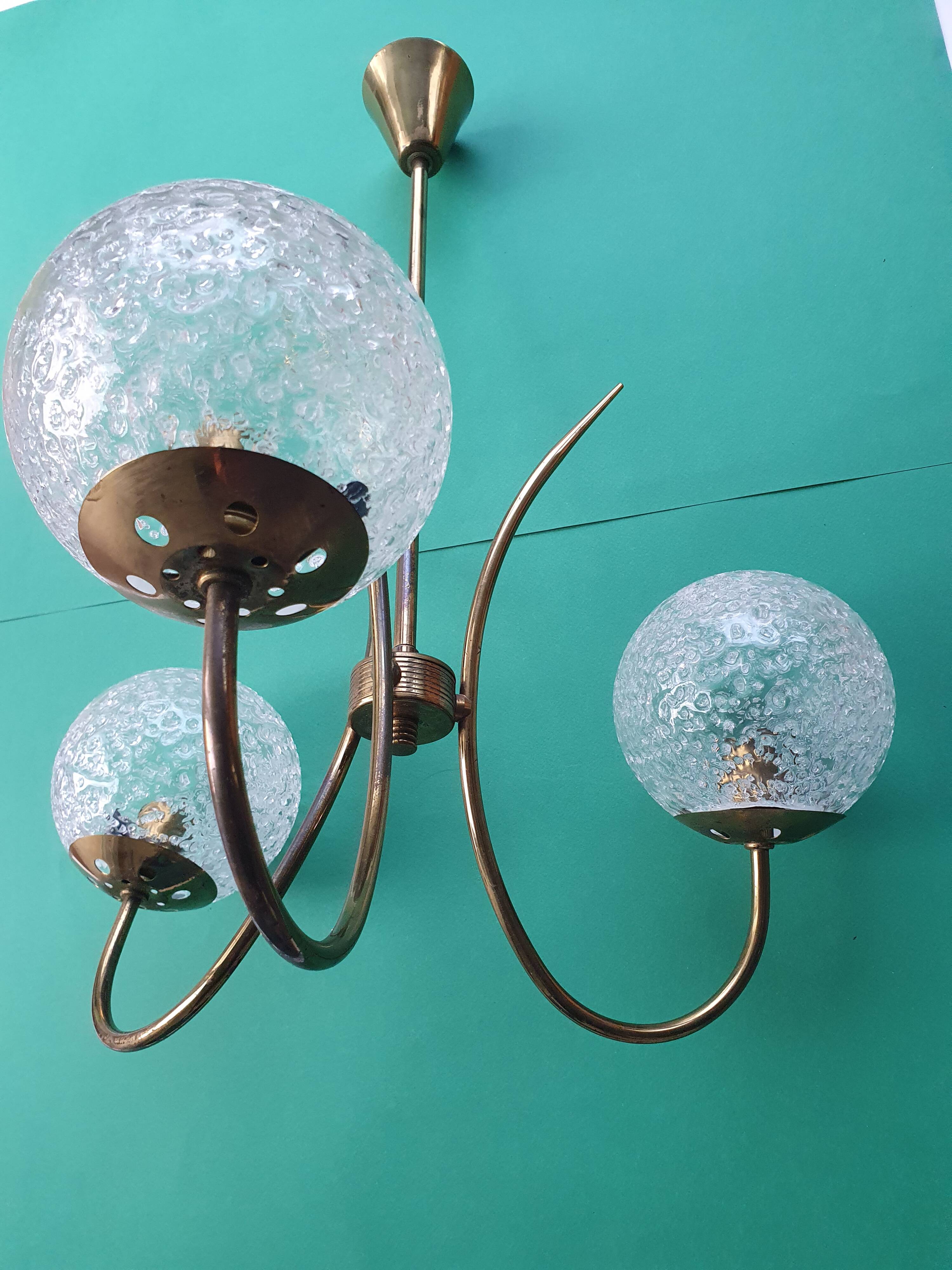 Vintage three-light chandelier