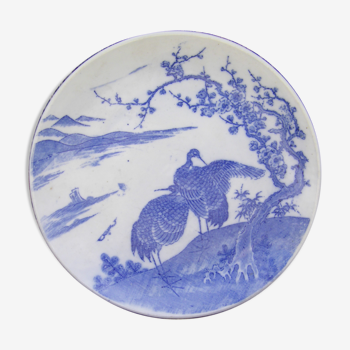 Japanese porcelain plate "crane decoration"