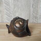 Cendrier poisson bronze