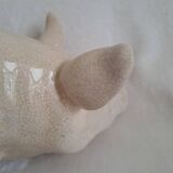 Statue. Cracked ceramic pig.