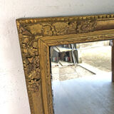 Old bevelled ice mirror 95x76cm