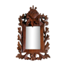 Carved wooden mirror 34 x 20 cm