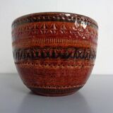 Italian ceramic cachepot by Aldo Londi for Bitossi, 1960s.