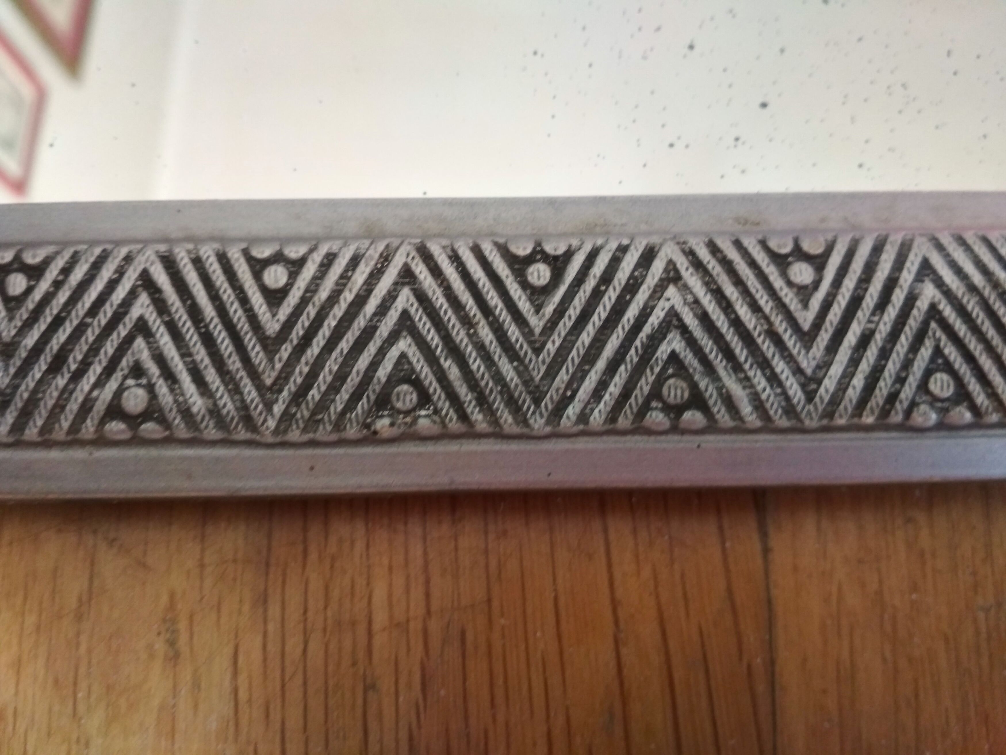 Mirror Art Deco silvered-frame wood and silver mouldings-rectangular ice years 1930 36x59cm