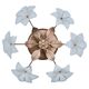 Petite vintage Murano ceiling light white flowers, 1970s