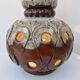 Vintage 60-70's sun lamp ceramic fat lava style functional
