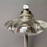 Chromed metal halogen dimmer desk lamp