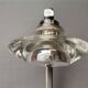 Chromed metal halogen dimmer desk lamp