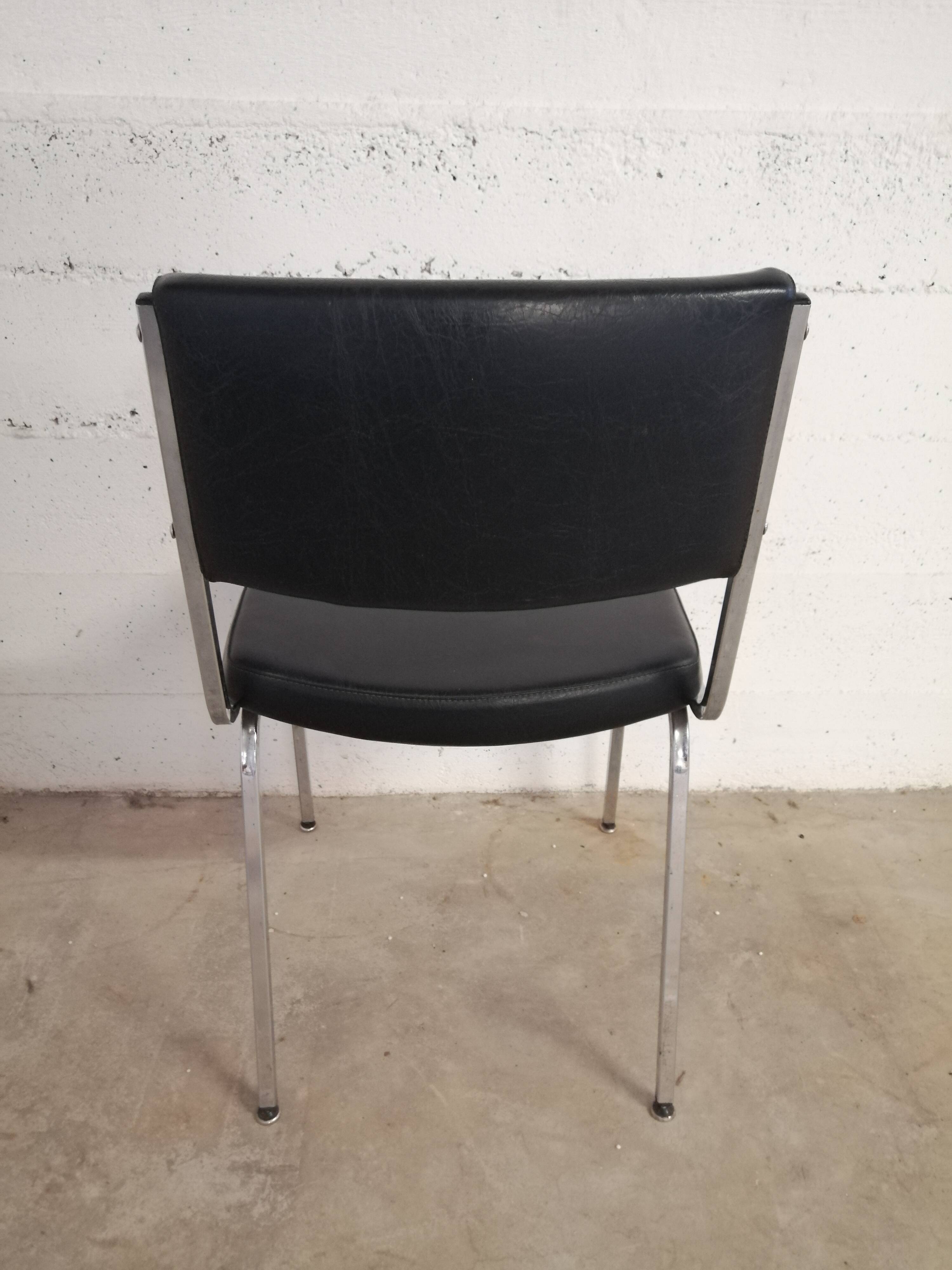 Vintage chrome and skai chair