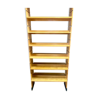 Large bookcase or claustra 235 cm modular design 1950.