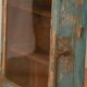 old Art Deco wall display case in original blue teak Burmese patina