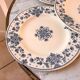 5 flat plates Terre de Fer Sarreguemines model "Estrèes" XIXth